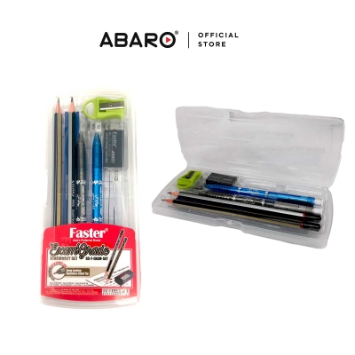 ABARO x FASTER GS-F-EXAM-SET Stationery Pencil Set -M Exam Set with Smooth Ball (1SET)